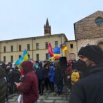 La manifestazione per la pace in Ucraina che si è tenuta sabato 26 febbraio ma Foligno