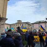 La manifestazione per la pace in Ucraina che si è tenuta sabato 26 febbraio ma Foligno