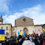 La manifestazione per la pace in Ucraina di Foligno del 26 febbraio 2022