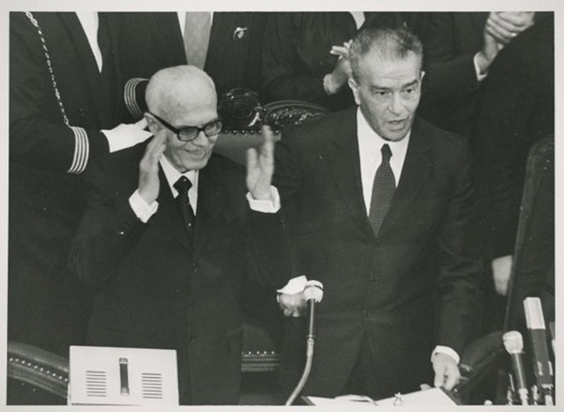 Sandro Pertini e Pietro Ingra, il giorno del giuramento di Pertini come presidente della Repubblica