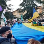 La manifestazione per la pace in Ucraina a Perugia il 287 febbraio 2022