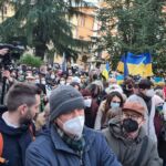 La manifestazione per la pace in Ucraina che si è tenuta a Perugia il 28 febbraio 2022