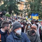 La manifestazione per la pace in Ucraina che si è tenuta a Perugia il 28 febbraio 2022