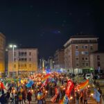 Fiaccolata per la pace in Ucraina a Terni il 28 febbraio 2022