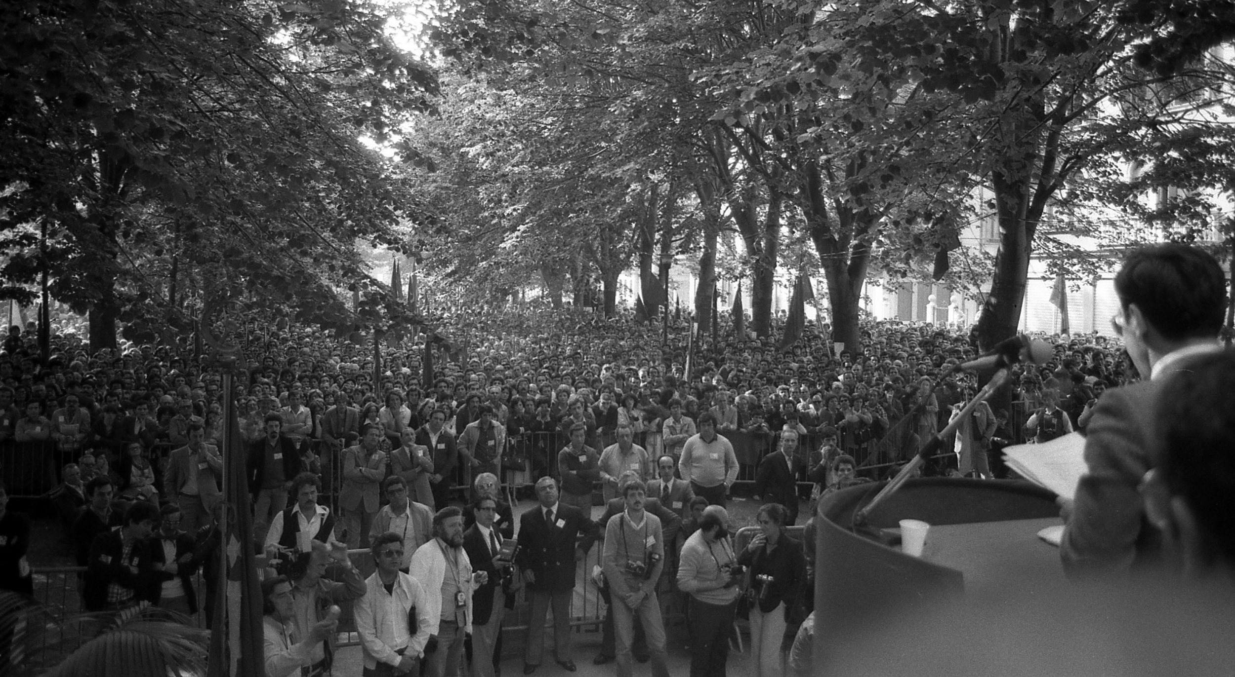 Un comizio di Enrico Berlinguer a Venezia